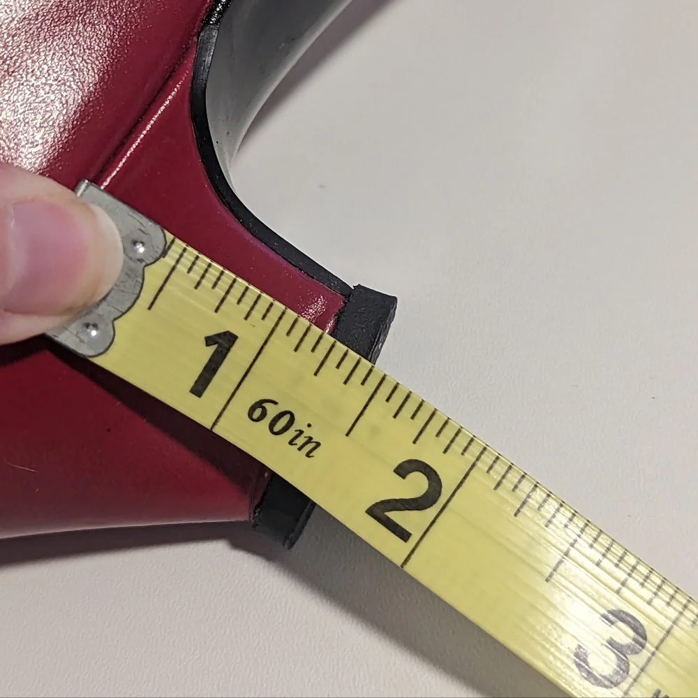 Vintage Talbots Red Leather T-Strap Kitten Heels - Picture 12 of 16